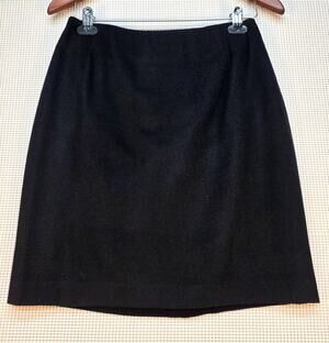 Vintage KORS Michael Kors Black Wool A-Line Skirt Bergdorf Goodman Made Italy 10